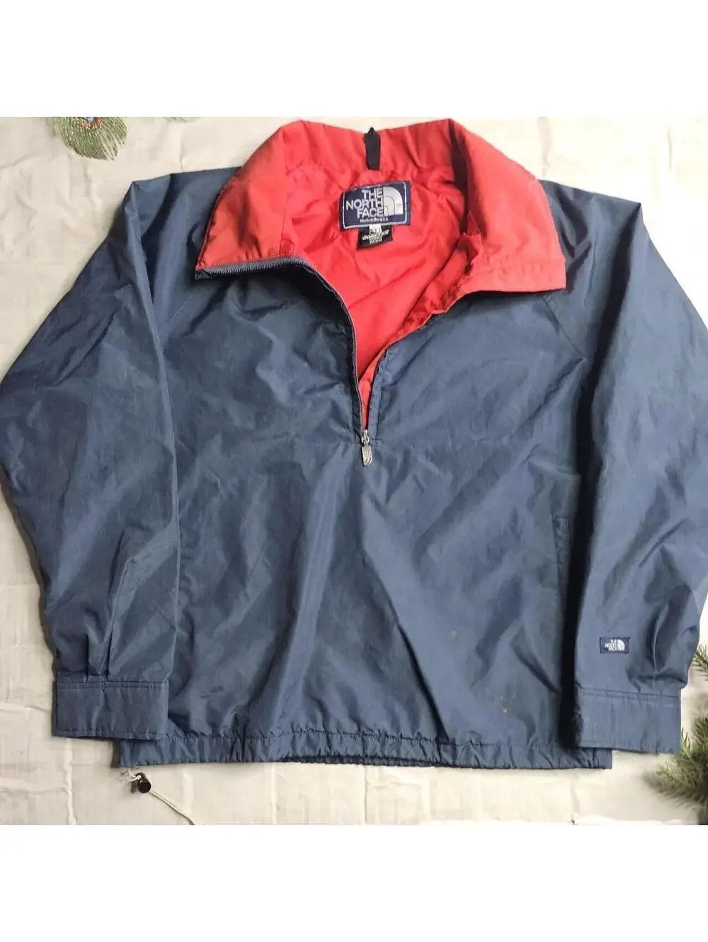 Title: Vintage Northface navy blue quarter zip windbreaker